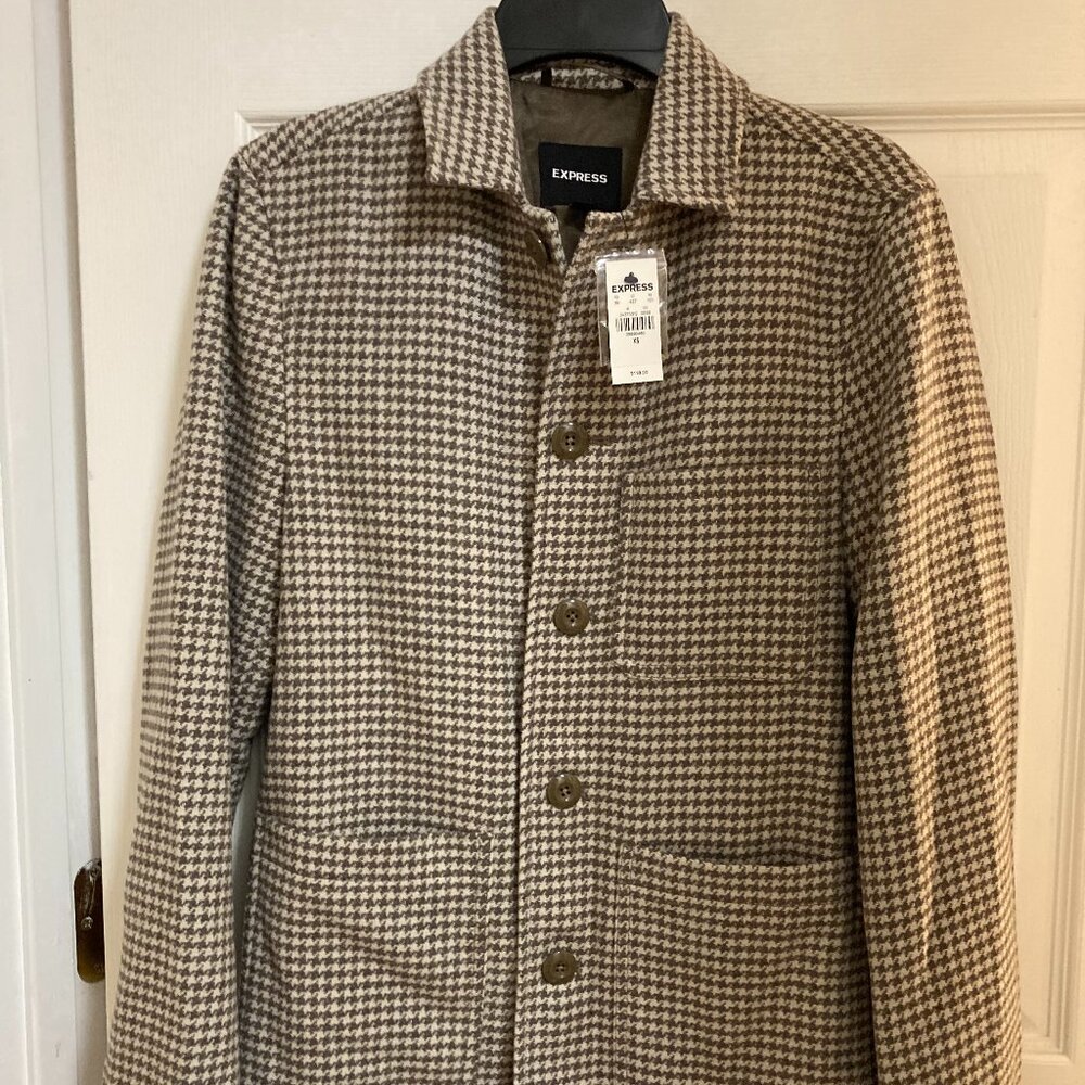 New Men's EXPRESS Houndstooth Jacket XS/S